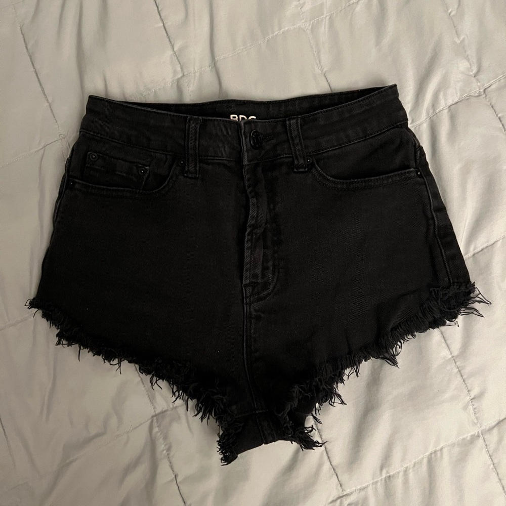 [SOLD] BDG Super High Rise Dolphin Black Denim Short